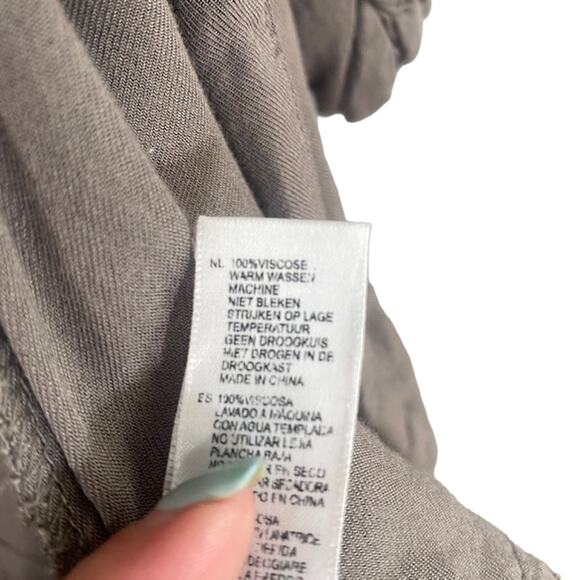 XXI Brown Waterfall Opened Front Slouchy Long Sleeve Cardigan Jacket Women Sz 8 - Picture 8 of 8